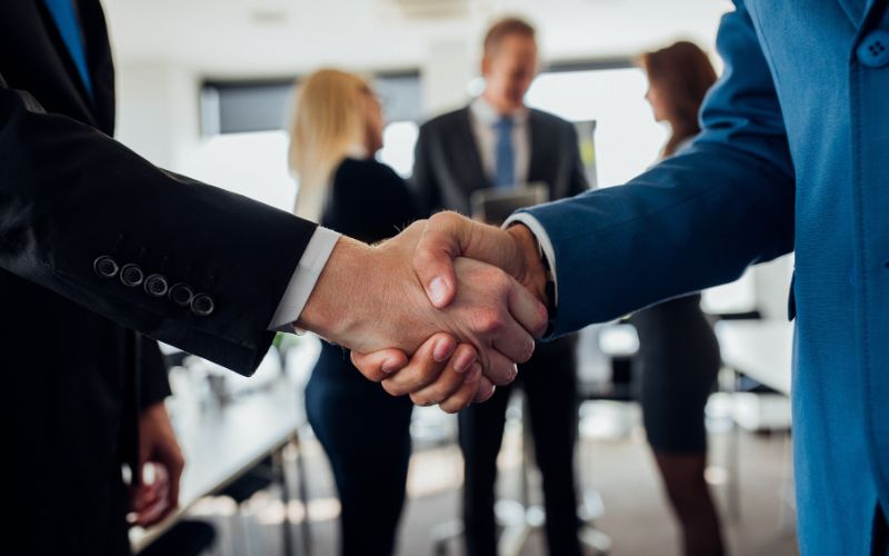 Foreign company building business relationships with Vietnamese partners